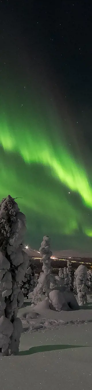 Nordlicher jagen in Finnland